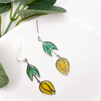 Yellow Flower Statement Drop Earrings For Her, 4 of 11