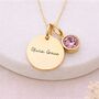 Personalised Gold Plated Sterling Silver June Birthstone Alexandrite Pendant Necklace, thumbnail 1 of 11