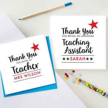 Thank You Teacher Cards By Quirky Chocolate | notonthehighstreet.com