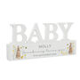 Personalised Spring Bunny Baby Wooden Ornament, thumbnail 3 of 3