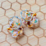 Autumn Mushroom Floral Huggie Earrings, thumbnail 6 of 6