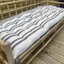 Striped Cotton Mattress, Olive, thumbnail 7 of 9