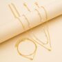 Elegant Pearl And Heart Trio Jewellery Set, thumbnail 2 of 4