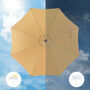 Beige Garden Parasol Umbrella With Air Vent For Patio, thumbnail 5 of 7