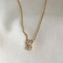 Double Diamond Pendant Necklace In Solid Gold, thumbnail 5 of 8