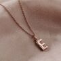 Textured Birthstone Initial Necklace, thumbnail 7 of 11