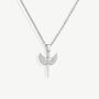 Women’s Sparkling Sword With Wings Pendant Necklace, Jewellery Gift For Her, thumbnail 5 of 5