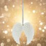 Angel Wings Glittery Christmas Tree Decoration Keepsake, thumbnail 2 of 4