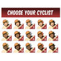 Personalised Cyclist Cartoon Print For Couples, thumbnail 3 of 5