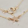 Little Solid Gold Star Necklace, thumbnail 2 of 6