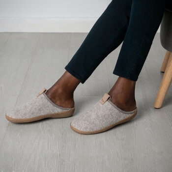 Snugtoes Wool Felt Slippers Mule Style For Women, 3 of 6