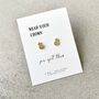 Gold Pineapple Earrings. You Got This, thumbnail 4 of 4