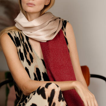 Muted Ombre Cashmere Blend Scarf, 3 of 12
