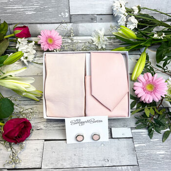 Vintage Rose Wedding Tie Set, 10 of 10