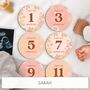 Personalised Boho Florals Design Milestone Discs, thumbnail 6 of 8