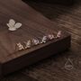 Sterling Silver Tulip Flower Cz Stud Earrings, thumbnail 5 of 11