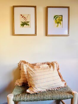 Striped Blockprint Cushion, 4 of 4
