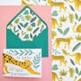 Leopards In The Jungle Wrapping Paper, thumbnail 8 of 11