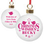 Personalised Christmas Wishes Bauble, thumbnail 2 of 3