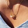 18k Gold Vermeil Plated Initial And Birthstone Necklace, thumbnail 8 of 10