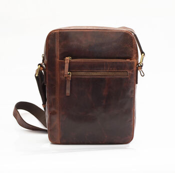 Men's Leather iPad Cossbody Flight Bag, 2 of 10