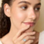 Larimar, Blue Topaz And Freshwater Pearl Trio Ring, thumbnail 5 of 8