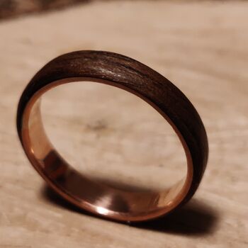 Copper And European Walnut Ring, 6 of 7