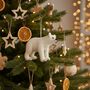 Handmade Felt Polar Bear Biodegradable Hanging Dec, thumbnail 1 of 2
