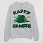 Happy Camper Women's Slogan Sweatshirt, thumbnail 5 of 5