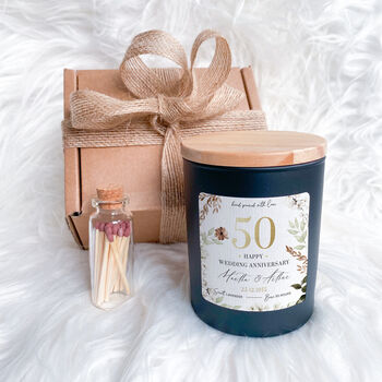 Couples Wedding Anniversary Candle Gift, 3 of 7