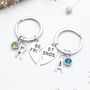 Personalised Pair Of Best Friends Keyrings Friend Gift, Matching Set, thumbnail 1 of 9