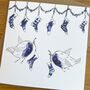 Watercolour Robins Christmas Cards Pack Of Five Designs, thumbnail 4 of 6