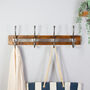 Reclaimed Wooden Coat Rack With Metal Hooks, thumbnail 1 of 3