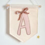 Bow Initial Banner Personalised Nursery Decor, thumbnail 1 of 5