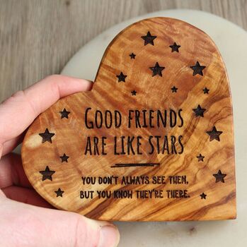 Personalised “Good Friends Are Like Stars” Wooden Plaque – Friendship Gift, 3 of 6