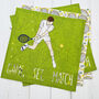 Tennis Themed Linen Napkins, thumbnail 2 of 8