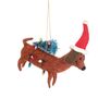 Dog With Fairy Lights Felt Decoration, thumbnail 3 of 3