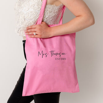 Personalised Mrs Est Tote Bag, 2 of 3