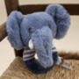 Soft Blue Elephant Baby Rattle, thumbnail 2 of 7