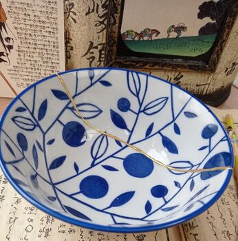 Floral Kintsugi Rice Bowl, 2 of 3