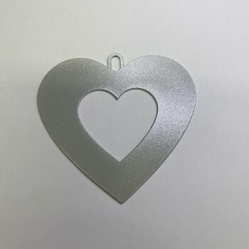 Hanging Heart Metal Cut Out Ornament, 4 of 4