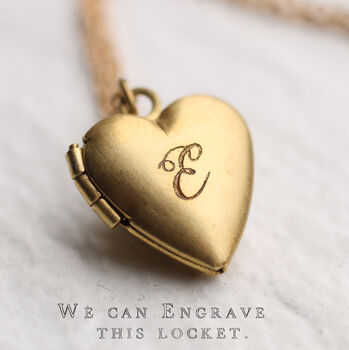 Tiny Small Heart Miniature Personalised Locket Necklace, 6 of 12