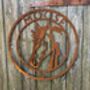 Personalised Metal Horse Stable Door Name Plate, thumbnail 2 of 4