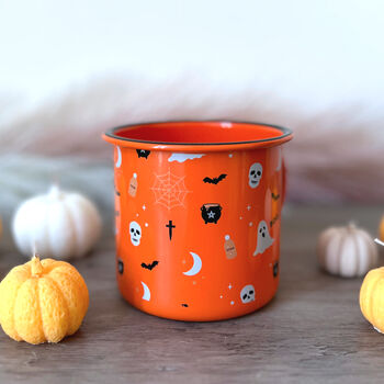 Orange And Black Spooky Halloween Mug Gifts, 10 of 10