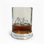 Personalised Cycling Glass With Motif And Engraved Collar, thumbnail 8 of 12
