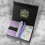 Mens Luxury Lilac And Green Floral Tie Gift Box Set, thumbnail 1 of 4