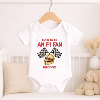 Personalised Born To Be An F1 Fan Outfit, 2 of 8