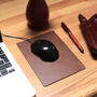 Personalised Home Office Mini Premium Leather Mouse Mat, thumbnail 9 of 9