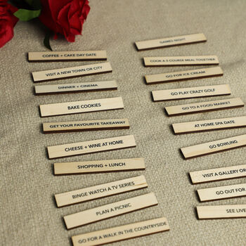 Personalised Date Night Ideas Bottle And Tokens, 5 of 10