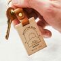 'Enjoy the Ride' Personalised Wooden Keyring, thumbnail 1 of 5
